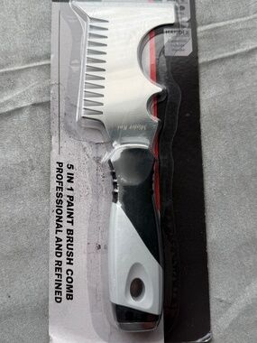 5 in 1 Paint Brush Comb and Roller Cleaner Tool, Stainless Steel Paint Brush